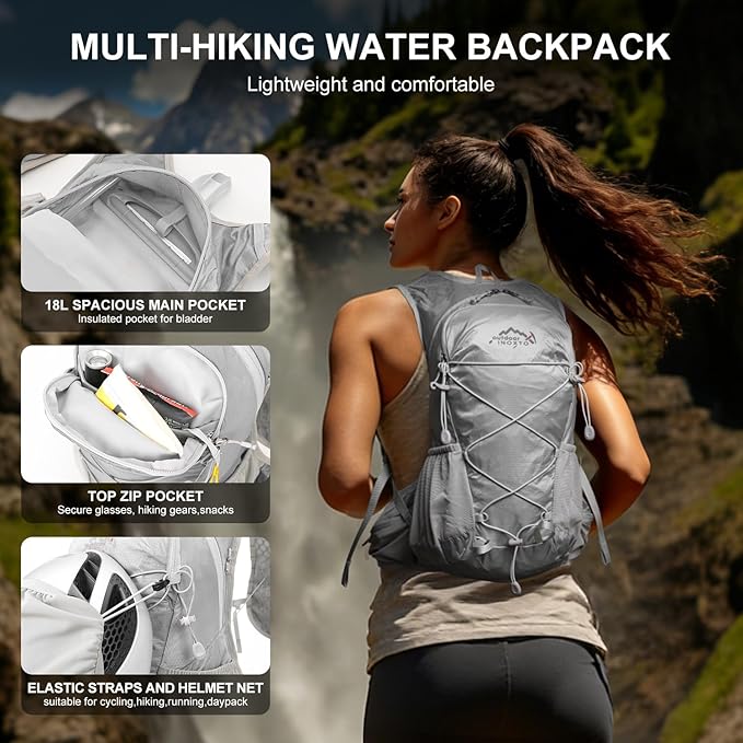 IX INOXTO Hydration Backpack, 18L Lightweight Hiking Backpack - Image 2