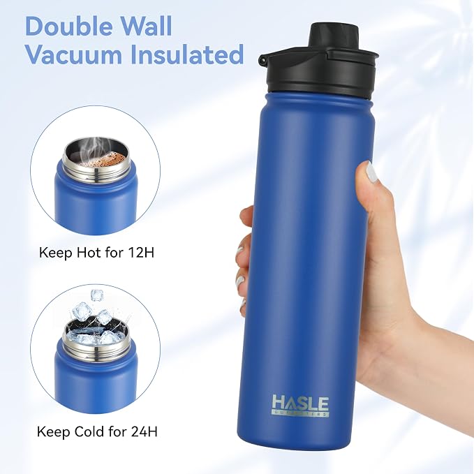 HASLE OUTFITTERS Insulated Water Bottle 22 oz Double Wall Stainless Steel Water - Image 6
