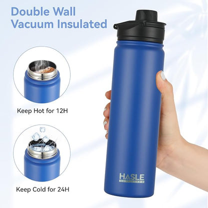 HASLE OUTFITTERS Insulated Water Bottle 22 oz Double Wall Stainless Steel Water - Image 6