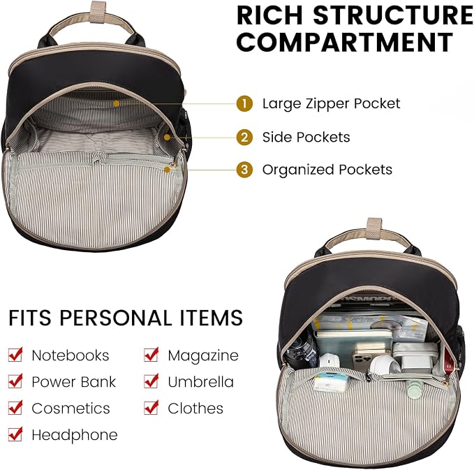 LOVEVOOK Laptop Backpack for Women, 15.6 Inch Laptop Bag - Image 4
