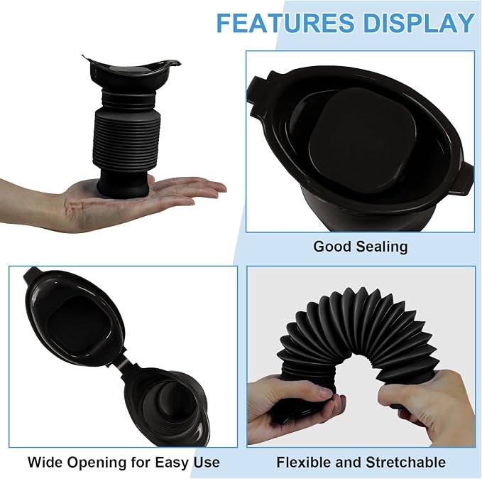 Pee Bottles for Men, Portable Urinal for Men, Collapsible Urine Bottle 750ML - Image 5