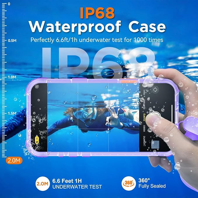 WIFORT for iPhone 17 Pro Max Waterproof Case, - Image 3