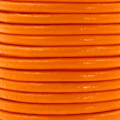 Mandala Crafts Round Genuine Orange Leather Cord - Image 3