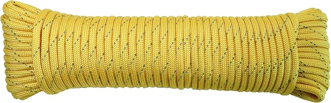 Paracord Rope, Reflective III Parachute Cord 7 Strand Core 550lb, 50ft Yelow by LUOPUTUO