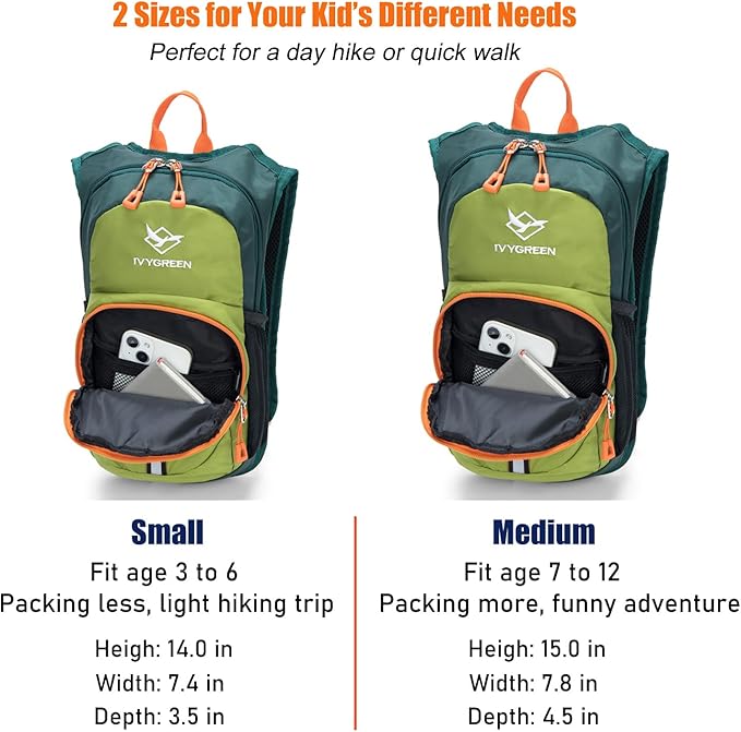 Ivygreen Kids Hydration Backpack, Hiking Backpack - Image 8