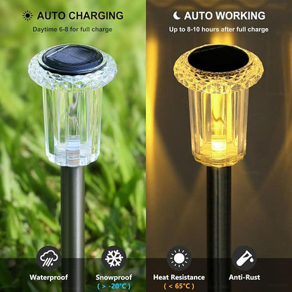 Solar Lights Outdoor 15 Pack Solar Pathway Lights LED Waterproof Stainless - Image 3