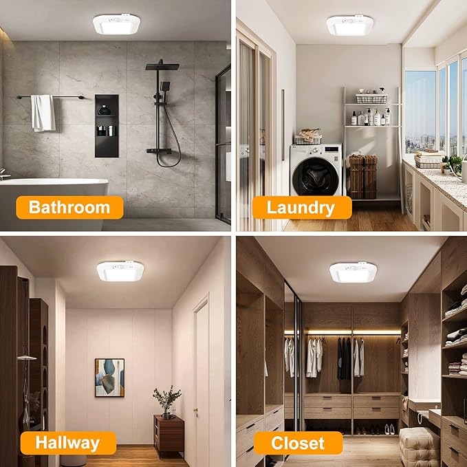 Battery Operated Ceiling Light, Motion Sensor Light Indoor, Motion Activated - Image 2