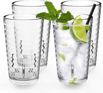 ALIMOTA Plastic Tumblers Cups, Plastic Water Tumbler Drinking Glasses, 13-Ounce by YourLifeCollector