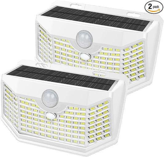 HMCITY 120 LED Solar Lights Outdoor by LightingUpYourLife