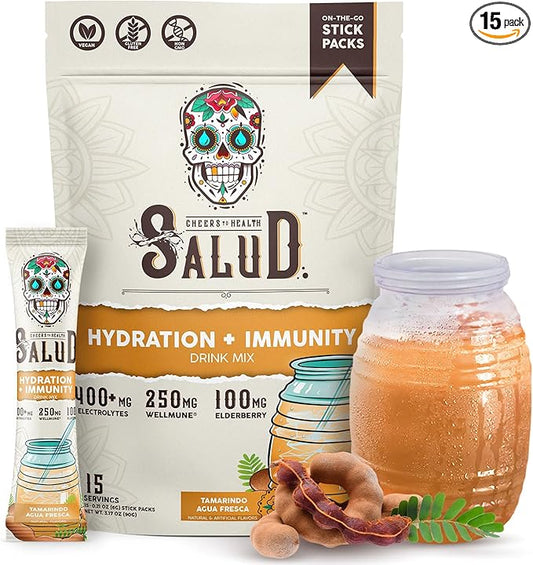 Salud 2-in-1 Hydration Packets + Immunity Electrolytes Powder, Tamarindo by TasteSalud
