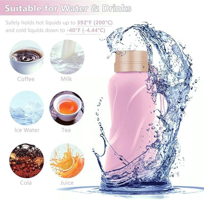 Collapsible Water Bottles, Leak Proof, Reuseable BPA Free Silicone Foldable - Image 3