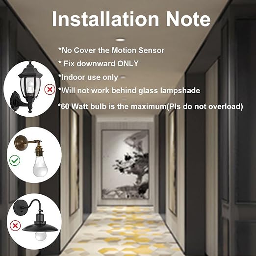 2pcs Motion Activated Light Sockets, E26/E27 Screw in Add on/Off Motion Sensor - Image 2