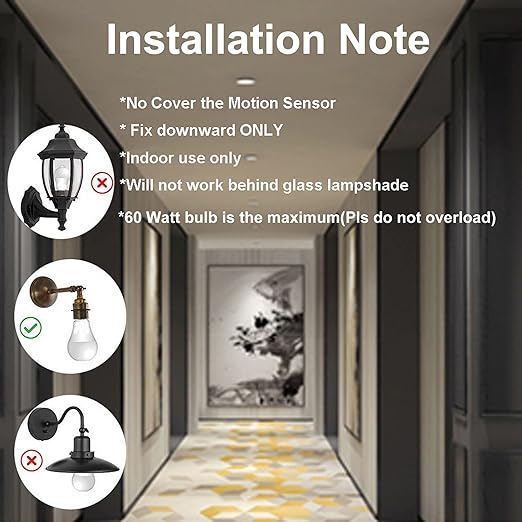 LPHUMEX 3pcs Motion Sensor Light Sockets, E26/E27 Screw in Motion Sensor Sockets - Image 3