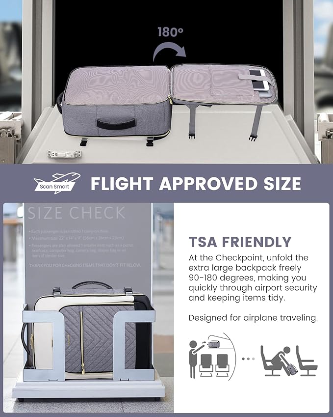 LOVEVOOK Large Travel Backpack for Women, TSA Carry on Backpack for Airplanes - Image 2