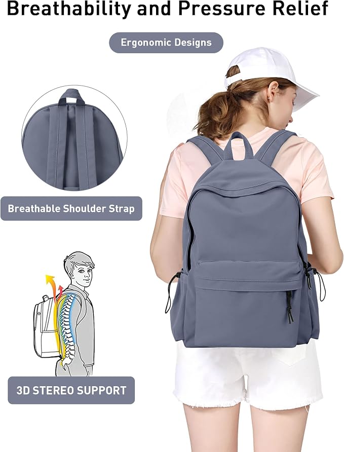 BJLFS School Bag Backpack for Women Kids Teens Girls, Small Bookbag College - Image 3