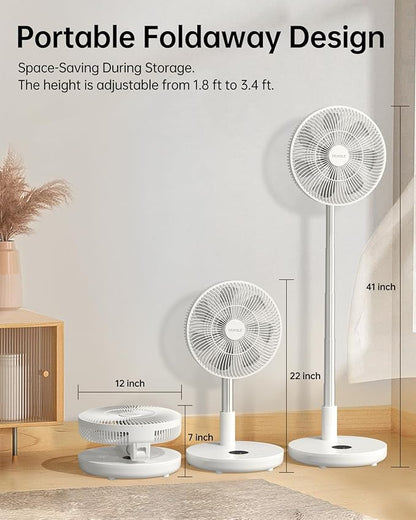 TriPole Oscillating Fan Portable Quiet Standing Fan - Image 2