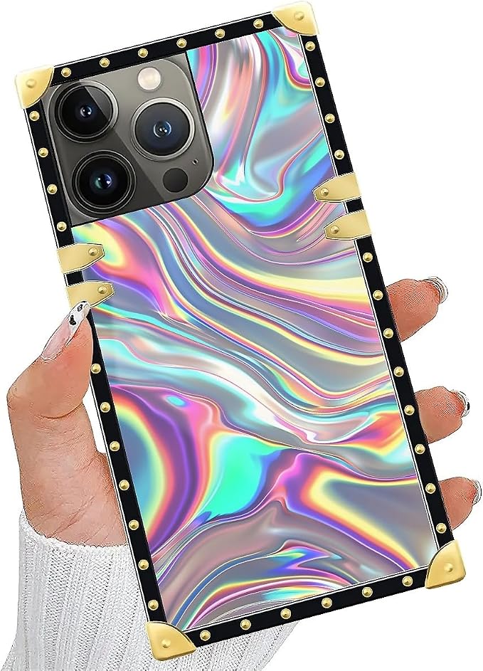 Compatible with iPhone 15 Pro Max Case, Holographic Abstract Iridescent - Image 5