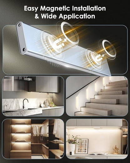 VerRon 10in Under Cabinet Lighting, Upgraded 2200mAh Rechargeable Under Cabinet - Image 6