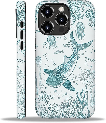 for iPhone 16 Pro Max Case, HH2 Ocean Whale Shark Hybrid 2 Layer Hard Shell by Unknown