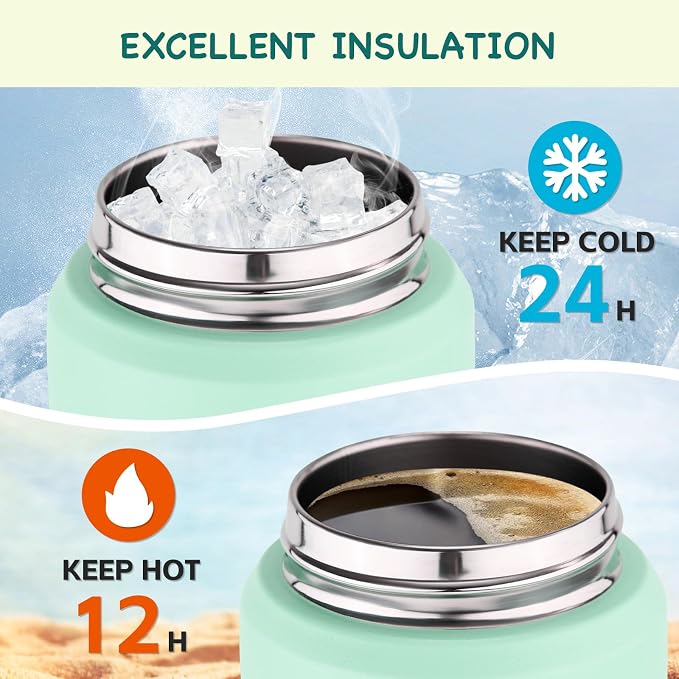 Kerilyn 12oz Water Bottle 2 Pack, Stainless Steel Insulated Water Bottle Bulk - Image 5