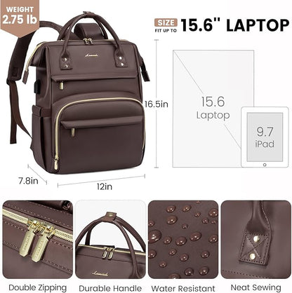 LOVEVOOK Leather Laptop Backpack - Image 4