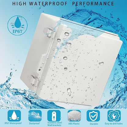 Waterproof Electrical Box with Mounting Plate, IP67 Junction Box Stainless - Image 2