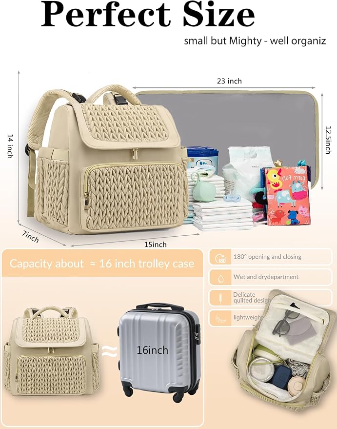 Awanhe Diaper Bag Backpack, Baby Bag - Image 6