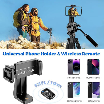 Camera Tripod, 75” Heavy Duty Tripod - Image 5
