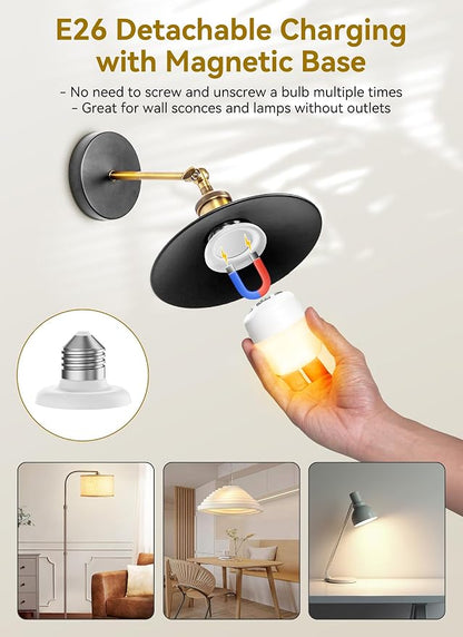 Minetom E26 Rechargeable Light Bulbs - Image 2