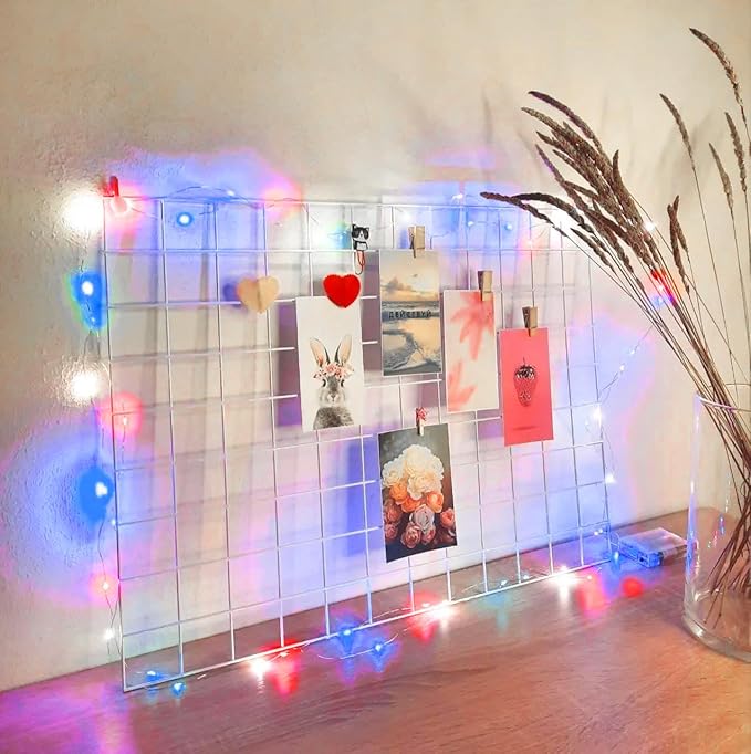 4th of July Decorations, 4 Pack Red White and Blue Fairy Lights Battery Operated - Image 4