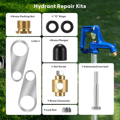MEASUREMAN Yard Hydrant Repair Kit, Frost Proof Outdoor Faucet Replacement Parts - Image 2