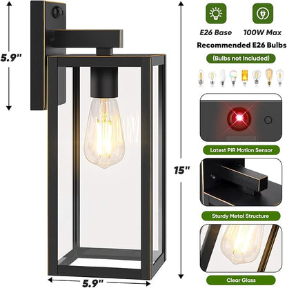 Upgraded Motion Sensor Outdoor Wall Light, Large Size Dusk to Dawn Porch Light - Image 6