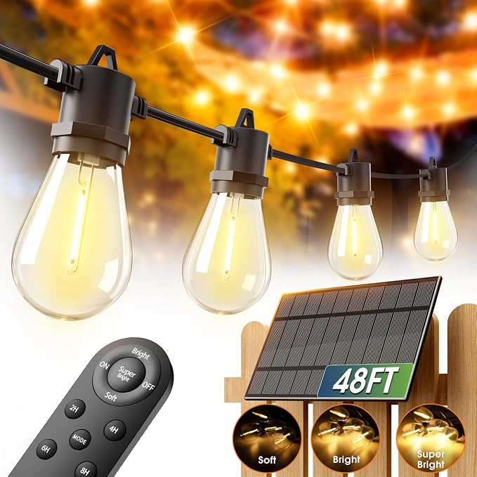 addlon 54FT Solar String Lights Outdoor Waterproof - Image 8
