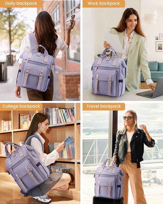LOVEVOOK Laptop Backpack Purse for Women, Cute College School Backpack Bookbag - Image 9
