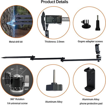 Tree Stand Phone Mount for Hunting, Treestand Phone Holder for Self Filming - Image 3