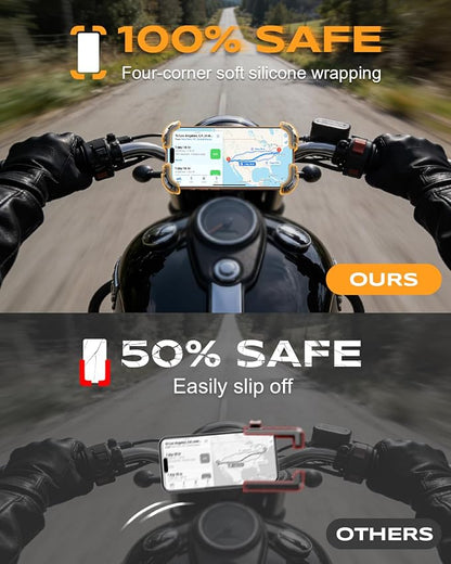 Zewdov Motorcycle Phone Mount, Upgrade Bike Phone Holder, 360° Rotatable Phone - Image 7