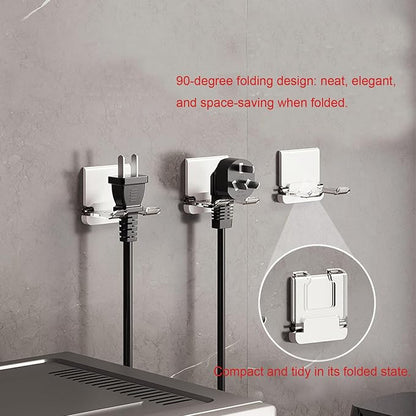 Self-Adhesive Foldable Hook | Wall-Mounted Power Cord Organizer | Razor Holder - Image 8
