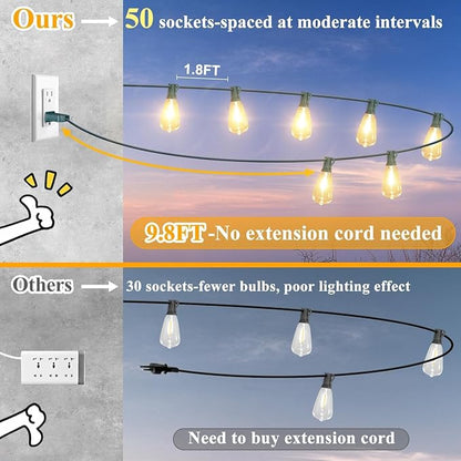Brightever LED Outdoor String Lights 100FT - Image 3