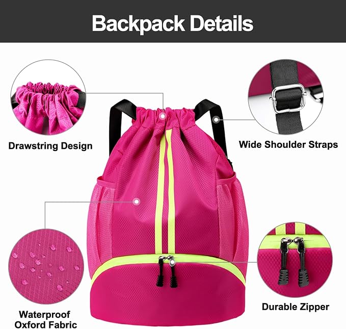 Hoedia Sports Drawstring Backpack - Image 5