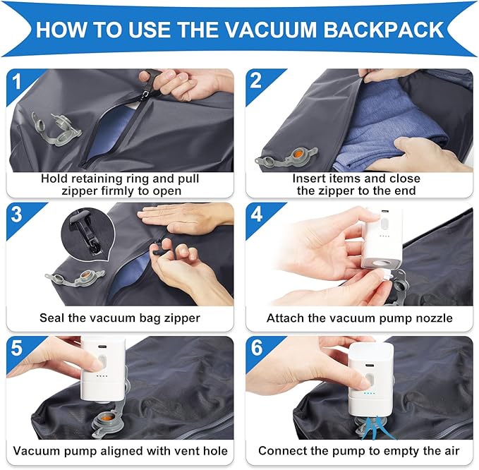 coowoz Vacuum Backpack Travel - Image 3