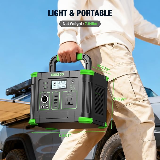Portable Power Station 330W Solar Generator 288Wh, 60W USB-C PD Fast Charging - Image 8