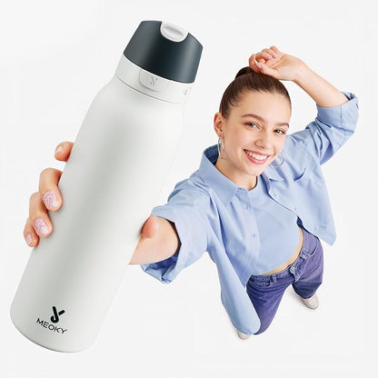 Meoky 24 oz Travel Water Bottle Stainless Steel: Leak Proof Locking Lid - Image 7