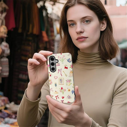 for Samsung Galaxy S25 Plus Case, HL2 Aesthetic Bow Preppy Collage Hybrid 2 - Image 5