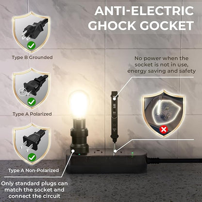 Outdoor Power Strip Weatherproof, Transparent IPX6 Waterproof Surge Protector - Image 5