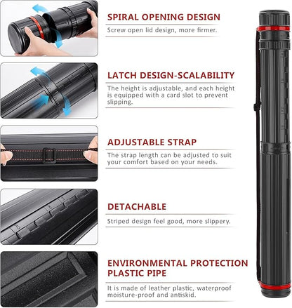 DEWEL Post Tube Expands from 30”to 51”, Waterproof Blueprint Holder Telescoping - Image 3