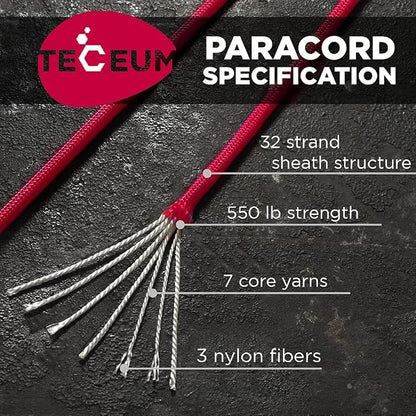 TECEUM 5/32" Paracord Rope 1000 – 1000ft / 200ft / 100ft / 50ft – Tactical - Image 2