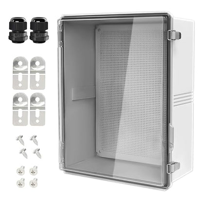 LeMotech Electrical Box, IP67 Waterproof Hinged Clear Cover Stainless Steel by LeMotech