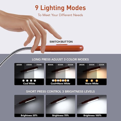 VAVOFO Rechargeable Book Light for Reading in Bed Kids, 7 LED Reading Light - Image 3