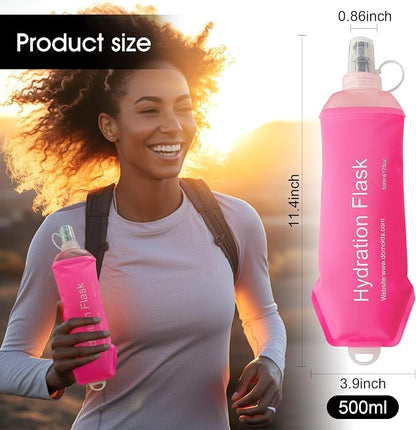 WILDREEDS 500ml Soft Flask, TPU Collapsible Soft Water Bottle - Image 4