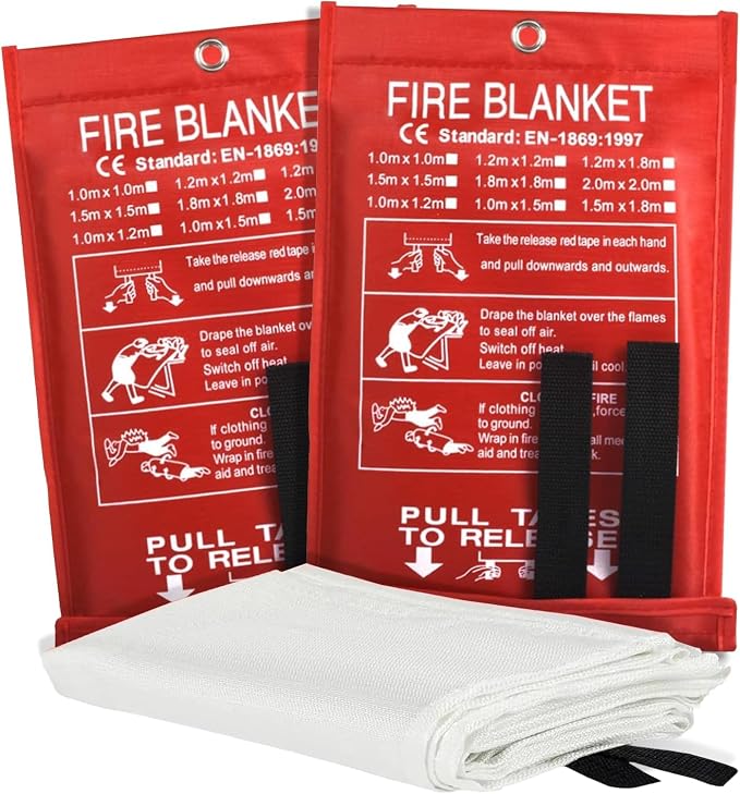 Ougist 2 Pack Emergency Fire Blanket by Ougist
